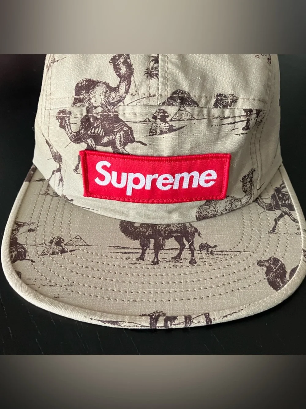 Supreme SS12 Camels Camp Cap Hat Desert Sand Tan RARE 2012 USA Panel Grail Camel - Picture 9 of 11